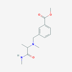 molecular formula C14H20N2O3 B5925308 methyl 3-({methyl[1-methyl-2-(methylamino)-2-oxoethyl]amino}methyl)benzoate 