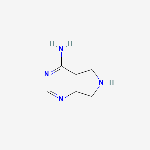 molecular formula C6H8N4 B592531 6,7-二氢-5H-吡咯并[3,4-d]嘧啶-4-胺 CAS No. 1854-42-8