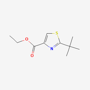 molecular formula C10H15NO2S B592534 Ethyl 2-(tert-butyl)thiazole-4-carboxylate CAS No. 1197010-34-6