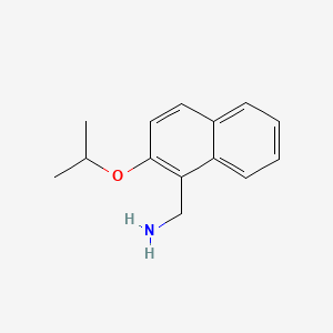 molecular formula C14H17NO B592541 1-[2-(Propan-2-yloxy)naphthalen-1-yl]methanamine CAS No. 1049030-20-7