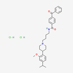 molecular formula C33H42Cl2N2O3 B592542 4-Benzoyl-N-(4-(4-(4-isopropyl-2-methoxyphenyl)piperidin-1-yl)butyl)benzamide dihydrochloride CAS No. 320589-96-6