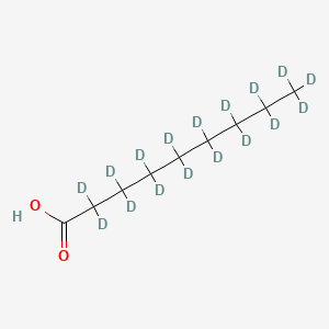 molecular formula C9H18O2 B592562 Nonanoic-D17 acid CAS No. 130348-94-6