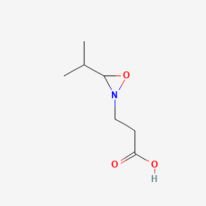 3-[3-(Propan-2-yl)oxaziridin-2-yl]propanoic acid