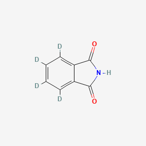 molecular formula C8H5NO2 B592591 4,5,6,7-四氘代异吲哚-1,3-二酮 CAS No. 60161-31-1