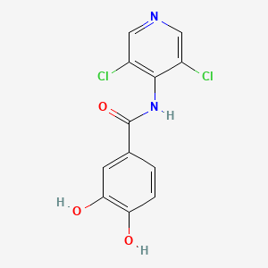 molecular formula C12H8Cl2N2O3 B592593 N-(3,5-dichloropyridin-4-yl)-3,4-dihydroxybenzamide CAS No. 1412448-29-3
