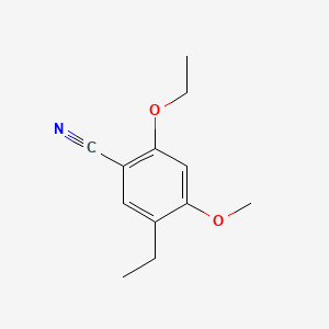 molecular formula C12H15NO2 B592595 2-Ethoxy-5-ethyl-4-methoxybenzonitrile CAS No. 139032-38-5