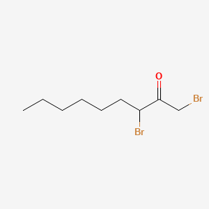 molecular formula C9H16Br2O B592601 1,3-Dibromo-2-nonanone CAS No. 1982-80-5