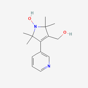 molecular formula C14H20N2O2 B592602 (1-Hydroxy-2,2,5,5-tetramethyl-4-pyridin-3-ylpyrrol-3-yl)methanol CAS No. 1379779-17-5