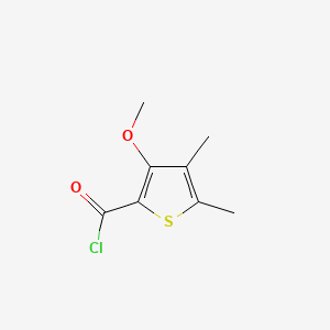 molecular formula C8H9ClO2S B592605 3-Methoxy-4,5-dimethylthiophene-2-carbonyl chloride CAS No. 133659-18-4