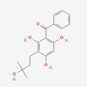 molecular formula C18H20O5 B592606 3-(3-Hydroxy-3-methylbutanyl)-2,4,6-trihydroxybenzophenone CAS No. 1432062-53-7