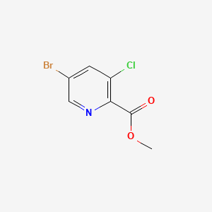 molecular formula C7H5BrClNO2 B592614 Methyl 5-bromo-3-chloropicolinate CAS No. 1214336-41-0