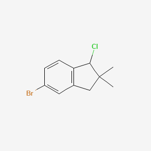 molecular formula C11H12BrCl B592617 5-Bromo-1-chloro-2,2-dimethyl-2,3-dihydro-1H-indene CAS No. 139557-29-2