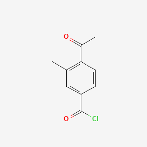molecular formula C10H9ClO2 B592627 4-Acetyl-3-methylbenzoyl chloride CAS No. 125564-46-7