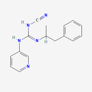 molecular formula C16H17N5 B592631 1-Cyano-2-(1-phenylpropan-2-yl)-3-pyridin-3-ylguanidine CAS No. 137476-35-8