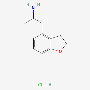 molecular formula C11H16ClNO B592634 2,3-Dihydro-alpha-methyl-4-benzofuranethanamine Hydrochloride CAS No. 1203342-42-0