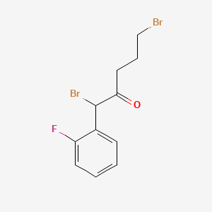 1,5-Dibromo-1-(2-fluorophenyl)-pentan-2-one