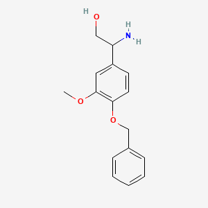 molecular formula C16H19NO3 B592645 2-Amino-2-(3-methoxy-4-phenylmethoxyphenyl)ethanol CAS No. 1226258-10-1