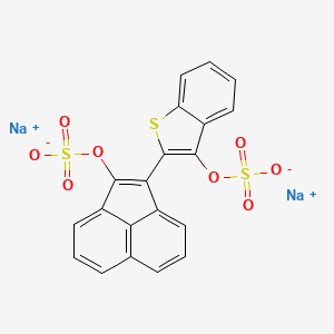 molecular formula C20H10Na2O8S3 B592651 Disodium;[2-(2-sulfonatooxyacenaphthylen-1-yl)-1-benzothiophen-3-yl] sulfate CAS No. 10169-28-5