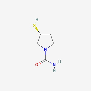 molecular formula C5H10N2OS B592652 (S)-3-Mercaptopyrrolidine-1-carboxamide CAS No. 129243-48-7