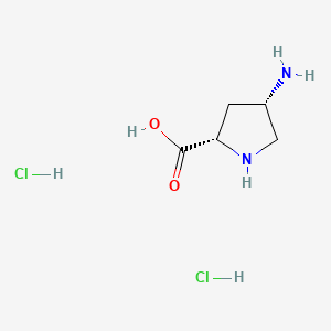 molecular formula C5H11ClN2O2 B592657 (2S,4S)-4-Aminopyrrolidin-2-carbonsäure-Dihydrochlorid CAS No. 16257-84-4