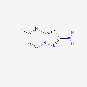 molecular formula C8H10N4 B592667 5,7-Dimethylpyrazolo[1,5-a]pyrimidin-2-amine CAS No. 1605-78-3