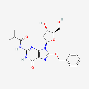 molecular formula C21H25N5O6 B592668 8-Benzyloxy-N2-isobutyryl-2'-deoxyguanosine CAS No. 136859-75-1