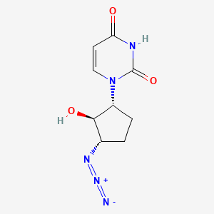 molecular formula C9H11N5O3 B592670 1-[(1R,2S,3S)-3-Azido-2-hydroxycyclopentyl]-2,4(1H,3H)-pyrimidinedione CAS No. 138191-94-3