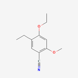 molecular formula C12H15NO2 B592677 4-Ethoxy-5-ethyl-2-methoxybenzonitrile CAS No. 139032-37-4