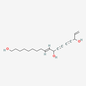 molecular formula C18H26O3 B592680 (9E)-octadeca-9,17-dien-12,14-diyne-1,11,16-triol CAS No. 211238-60-7