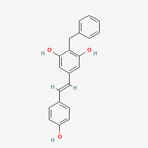 2-benzyl-5-[(E)-2-(4-hydroxyphenyl)ethenyl]benzene-1,3-diol