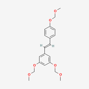 molecular formula C20H24O6 B592694 1,3-bis(methoxymethoxy)-5-[(E)-2-[4-(methoxymethoxy)phenyl]ethenyl]benzene CAS No. 1414361-09-3