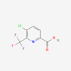 molecular formula C7H3ClF3NO2 B592704 Ácido 5-cloro-6-trifluorometilpiridina-2-carboxílico CAS No. 749875-06-7