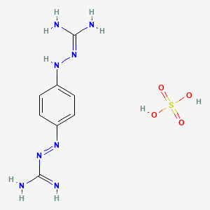 1-[4-[2-(Diaminomethylidene)hydrazinyl]phenyl]iminoguanidine;sulfuric acid