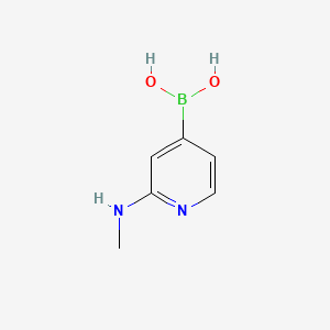 molecular formula C6H9BN2O2 B592724 (2-(Methylamino)pyridin-4-yl)boronic acid CAS No. 1214879-88-5