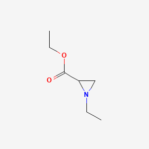 molecular formula C7H13NO2 B592740 Ethyl 1-ethylaziridine-2-carboxylate CAS No. 131389-76-9