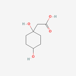 molecular formula C8H14O4 B592748 2-(1,4-Dihydroxycyclohexyl)acetic acid CAS No. 1310146-00-9