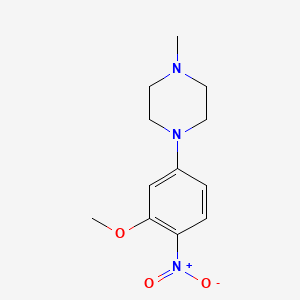 molecular formula C12H17N3O3 B592749 1-(3-Methoxy-4-nitrophenyl)-4-methylpiperazine CAS No. 761440-26-0