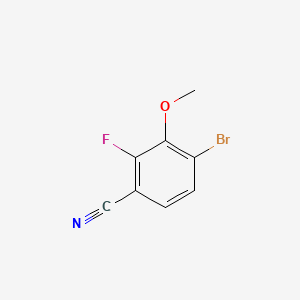 molecular formula C8H5BrFNO B592756 4-Bromo-2-fluoro-3-methoxybenzonitrile CAS No. 1426073-33-7