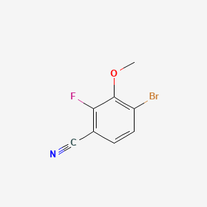 molecular formula C8H5BrFNO B592756 4-溴-2-氟-3-甲氧基苯甲腈 CAS No. 1426073-33-7