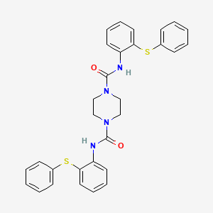 N1,N4-Bis[2-(phenylthio)phenyl]-1,4-piperazinedicarboxamide