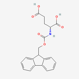 molecular formula C20H19NO6 B592775 N-[(9H-Fluoren-9-ylmethoxy)carbonyl]-D-glutamic Acid CAS No. 104091-09-0