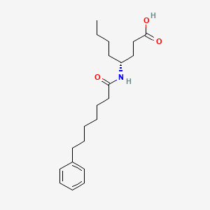 molecular formula C21H33NO3 B592788 4-[(1-Oxo-7-phenylheptyl)amino]-(4R)-octanoic acid 