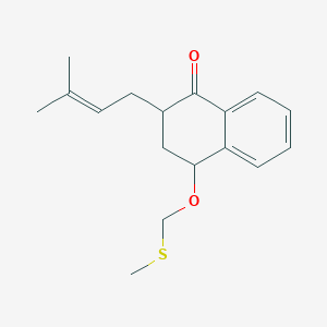 molecular formula C17H22O2S B592790 1(2H)-Naphthalenone, 3,4-dihydro-2-(3-methyl-2-buten-1-yl)-4-[(methylthio)methoxy]-, (2R,4S)-rel- CAS No. 1432057-74-3