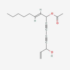 molecular formula C17H22O3 B592795 3-Hydroxypentadeca-1,9-dien-4,6-diyn-8-yl acetate CAS No. 41682-30-8