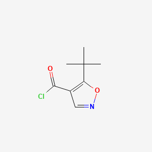 molecular formula C8H10ClNO2 B592796 5-tert-Butyl-1,2-oxazole-4-carbonyl chloride CAS No. 136995-27-2
