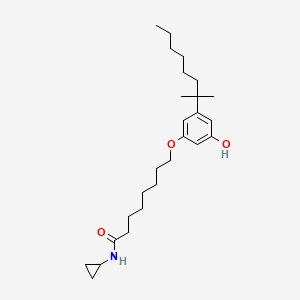 molecular formula C26H43NO3 B592808 N-cyclopropyl-8-[3-hydroxy-5-(2-methyloctan-2-yl)phenoxy]octanamide CAS No. 1150586-64-3