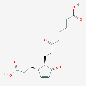 molecular formula C16H22O6 B592816 tetranor-PGJM CAS No. 1352751-83-7