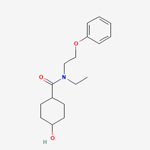 molecular formula C17H25NO3 B5928251 cis-N-ethyl-4-hydroxy-N-(2-phenoxyethyl)cyclohexanecarboxamide 