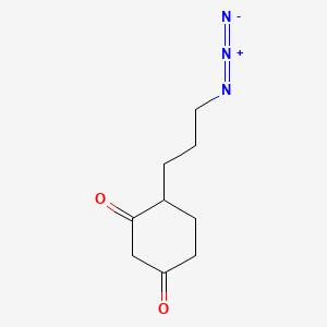 molecular formula C9H13N3O2 B592827 4-(3-叠氮丙基)环己烷-1,3-二酮 CAS No. 1176905-54-6