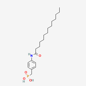 molecular formula C21H36NO4P B592850 4-十四烷酰胺基苄基膦酸 CAS No. 1096770-84-1